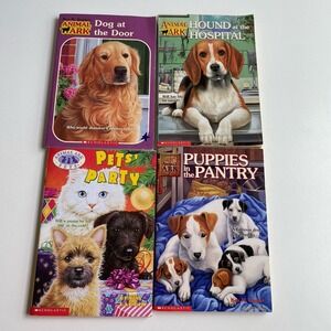 Lot of 4 Animal Ark Chapter Books by Ben M Baglio – Dog At Door, Pets Party More
